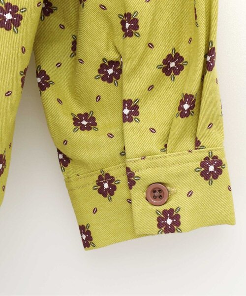 p.premier（ピードットプルミエ）の「【リンク】いいことありそうなクローバー総柄シャツジャケット（シャツ/ブラウス・キッズ・イエロー/ネイビー/アイボリー・140/90/100/110/120/80/130）」の9枚目の写真