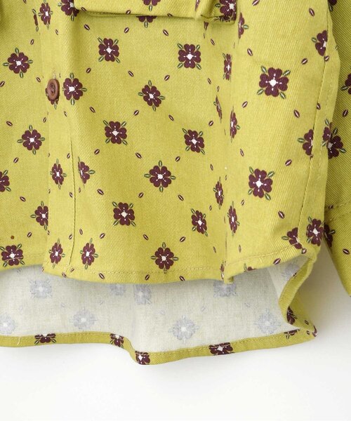 p.premier（ピードットプルミエ）の「【リンク】いいことありそうなクローバー総柄シャツジャケット（シャツ/ブラウス・キッズ・イエロー/ネイビー/アイボリー・140/90/100/110/120/80/130）」の10枚目の写真