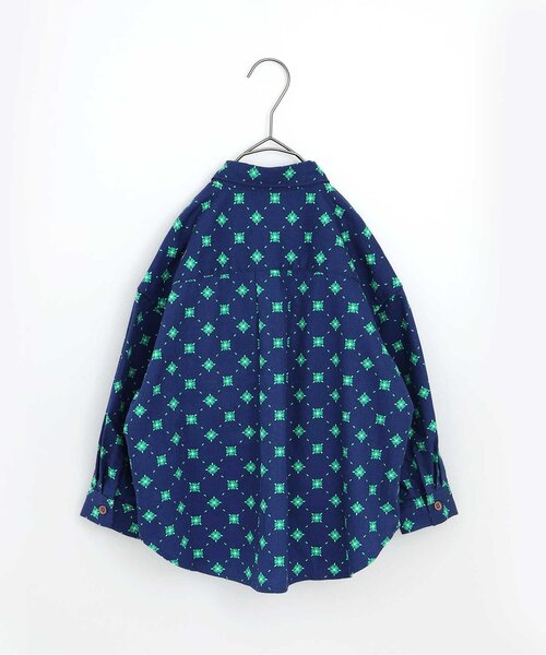 p.premier（ピードットプルミエ）の「【リンク】いいことありそうなクローバー総柄シャツジャケット（シャツ/ブラウス・キッズ・イエロー/ネイビー/アイボリー・140/90/100/110/120/80/130）」の12枚目の写真