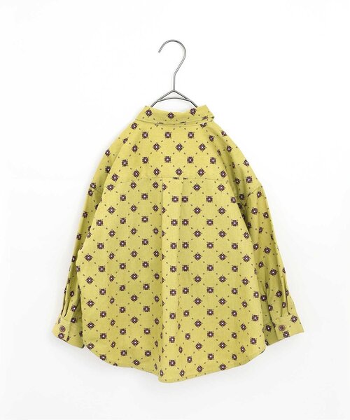 p.premier（ピードットプルミエ）の「【リンク】いいことありそうなクローバー総柄シャツジャケット（シャツ/ブラウス・キッズ・イエロー/ネイビー/アイボリー・140/90/100/110/120/80/130）」の13枚目の写真