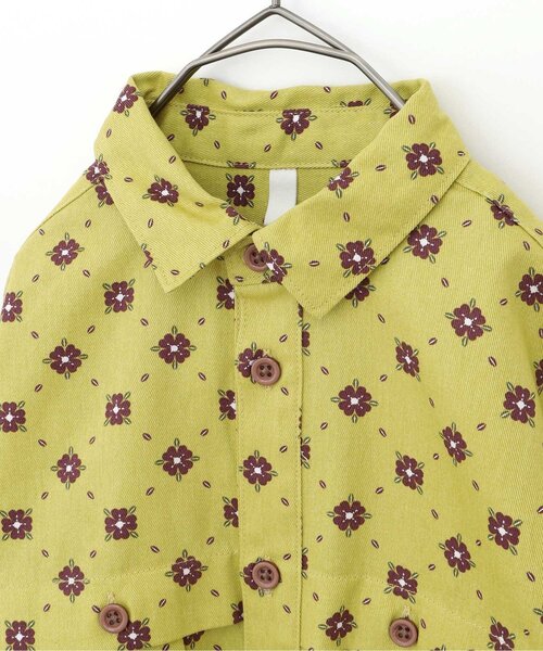 p.premier（ピードットプルミエ）の「【リンク】いいことありそうなクローバー総柄シャツジャケット（シャツ/ブラウス・キッズ・イエロー/ネイビー/アイボリー・140/90/100/110/120/80/130）」の17枚目の写真