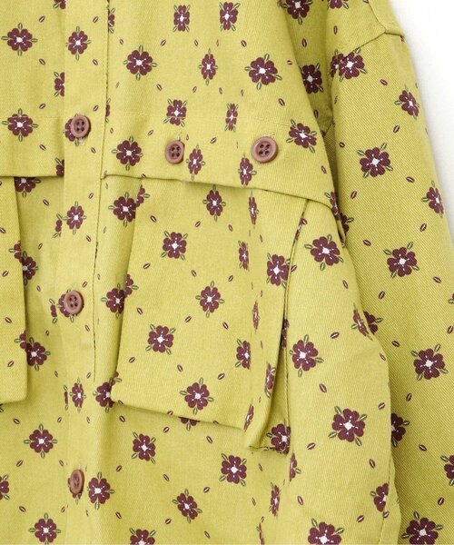 p.premier（ピードットプルミエ）の「【リンク】いいことありそうなクローバー総柄シャツジャケット（シャツ/ブラウス・キッズ・イエロー/ネイビー/アイボリー・140/90/100/110/120/80/130）」の18枚目の写真