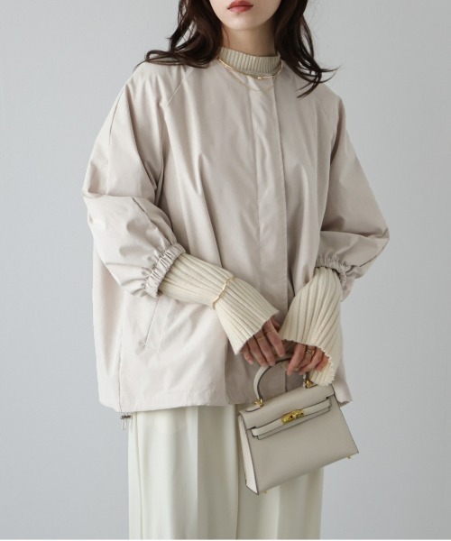 美品　ドレステリア　リネン　ブルゾン　ボリュームスリーブ　ジャンパー　38 美品 ドレステリア リネン ブルゾン ボリュームスリーブ