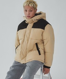 WEGO | WEGO/【24年秋冬新作】カラーブロックパテッドフードブルゾン(ダウンジャケット/コート)