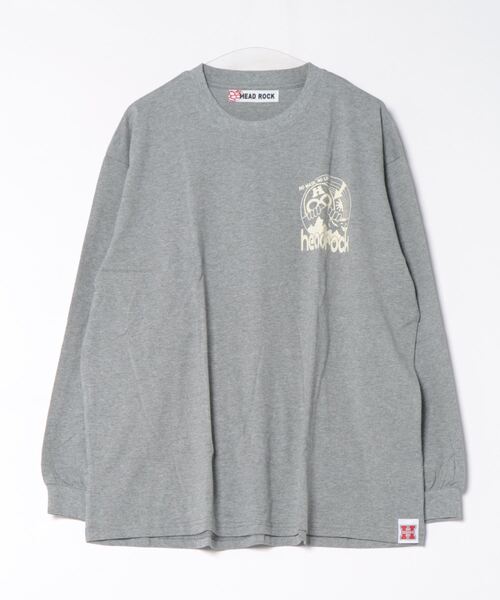 HEAD ROCK(ヘッドロック)の「長袖オーバーサイズTシャツ(大人)(Tシャツ/カットソー・レディース・オフホワイト/杢グレー/スミクロ・160/170/180)」の3枚目の写真