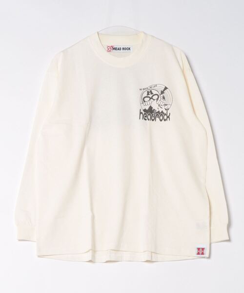 HEAD ROCK(ヘッドロック)の「長袖オーバーサイズTシャツ(大人)(Tシャツ/カットソー・レディース・オフホワイト/杢グレー/スミクロ・160/170/180)」の1枚目の写真