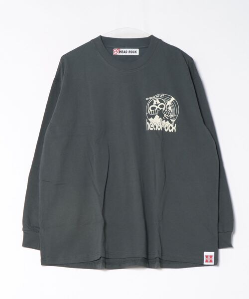 HEAD ROCK(ヘッドロック)の「長袖オーバーサイズTシャツ(大人)(Tシャツ/カットソー・レディース・オフホワイト/杢グレー/スミクロ・160/170/180)」の2枚目の写真