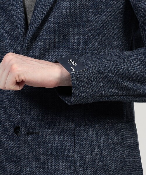 BARBA（バルバ）の「BARBA EASY J1 ウール シングルブレステッド2Bジャケット（テーラードジャケット・メンズ・ダークブラウン/ネイビー・50/48/46）」の9枚目の写真