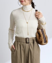 RIVE DROITE | 予約【シルク混の柔らかさ】シルクカシミヤリブニット(ニット/セーター)