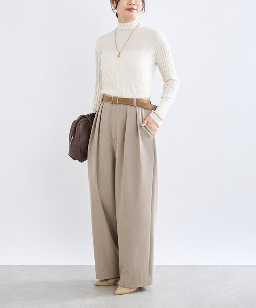 RIVE DROITE（リヴドロワ）の「【新色追加・リバイバル】シルクカシミヤリブニット（ニット/セーター・レディース・ブラック/グレー/オフホワイト/ブラウン/チャコールグレー・FREE）」の17枚目の写真