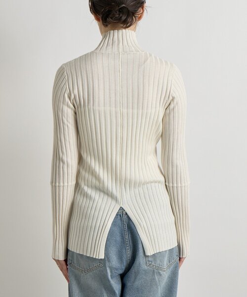 R&D.M.Co- シルクカシミヤリブニット(ベージュ) R&D.M.Co- シルク