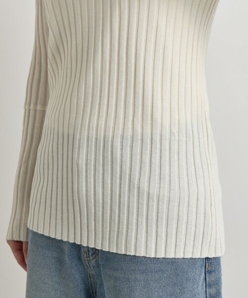 新色追加・リバイバル】シルクカシミヤリブニット（ニット/セーター