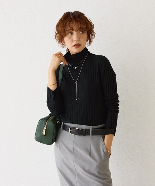 新色追加・リバイバル】シルクカシミヤリブニット（ニット/セーター