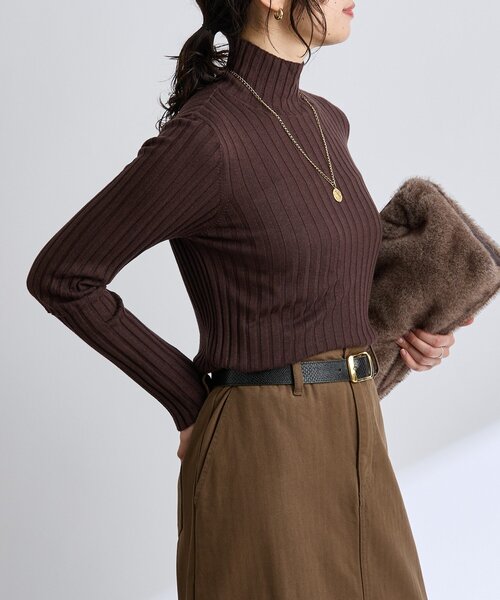 新色追加・リバイバル】シルクカシミヤリブニット（ニット/セーター