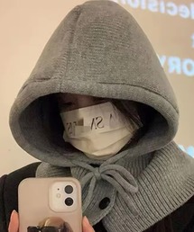 Port | 【 SORUTT / ソルト 】 ボタン付き バラクラバ / ニットフード ウォームキャップ #(ニットキャップ/ビーニー)