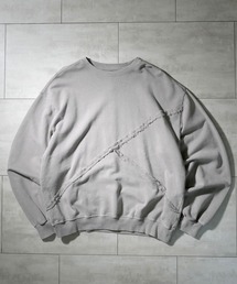 Starting Over | sulfur dyeing cut off switching hard wash sweat shirt/硫化染め カットオフ 切り替えスウェットシャツ(スウェット)