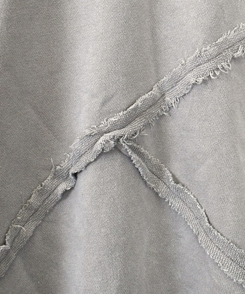 Starting Over(スターティングオーバー)の「sulfur dyeing cut off switching hard wash sweat shirt/硫化染め カットオフ 切り替えスウェットシャツ(スウェット・メンズ・ベージュ/チャコールグレー/ブラック・M/L/XL)」の9枚目の写真