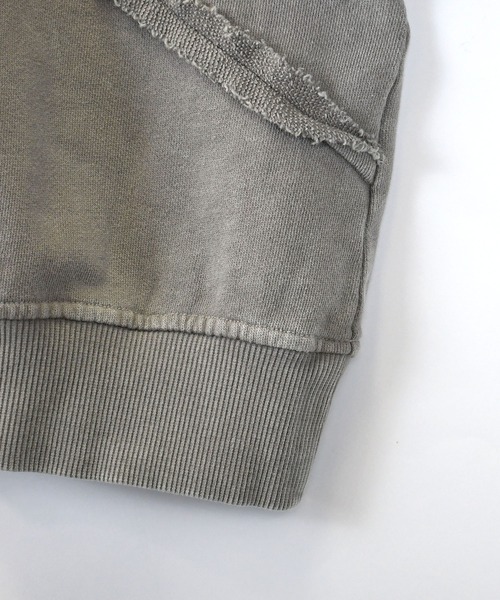 Starting Over(スターティングオーバー)の「sulfur dyeing cut off switching hard wash sweat shirt/硫化染め カットオフ 切り替えスウェットシャツ(スウェット・メンズ・ベージュ/チャコールグレー/ブラック・M/L/XL)」の7枚目の写真