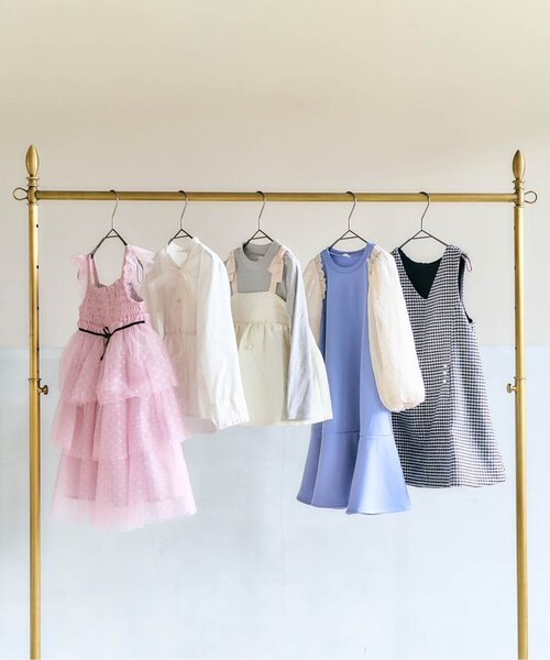 apres les cours（アプレレクール）の「パール付キルトセットアップ_アプレレクールマシェリ（セットアップ・キッズ・ブラック/アイボリー・80/90/100/110/120/130/140）」の7枚目の写真