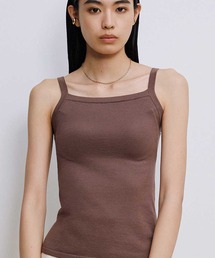 カップ付きコットンリブタンクトップ（インナーウェア/肌着）｜OUR