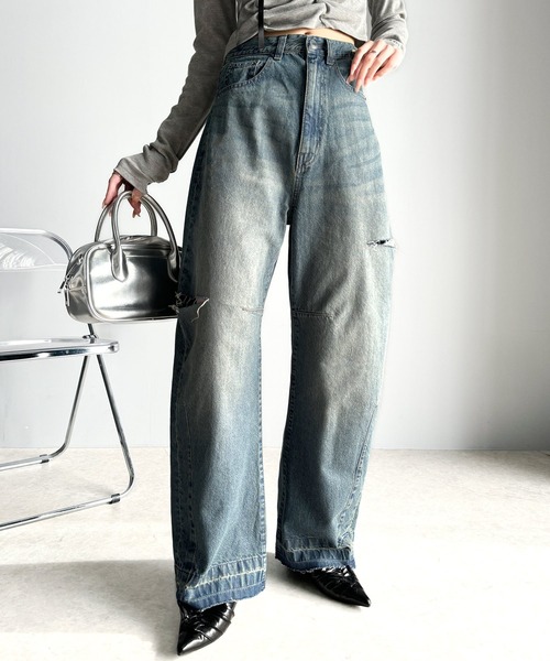 ganga s 専用　デニムパンツ パンツ Centre Pressed Denim with