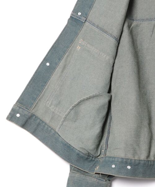 SPINNS（スピンズ）の「ストリート＆古着MIX/ショート丈デニムジャケット（デニムジャケット・メンズ・ブラック/ブルー/ワンウォッシュ・ONESIZE）」の5枚目の写真