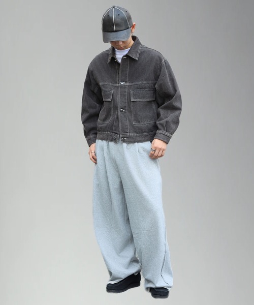 SPINNS（スピンズ）の「ストリート＆古着MIX/ショート丈デニムジャケット（デニムジャケット・メンズ・ブラック/ブルー/ワンウォッシュ・ONESIZE）」の13枚目の写真