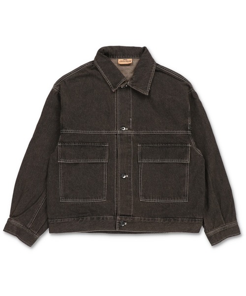 SPINNS（スピンズ）の「ストリート＆古着MIX/ショート丈デニムジャケット（デニムジャケット・メンズ・ブラック/ブルー/ワンウォッシュ・ONESIZE）」の15枚目の写真