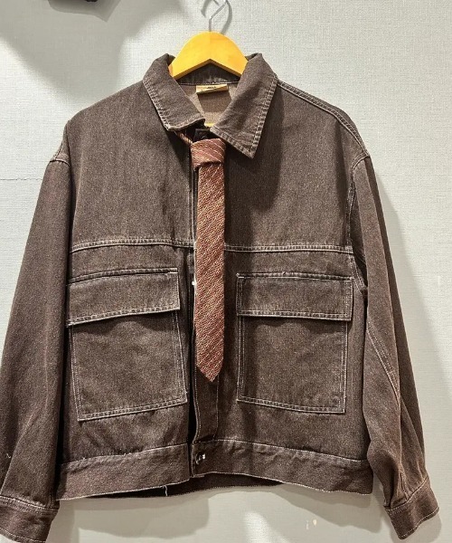 SPINNS（スピンズ）の「ストリート＆古着MIX/ショート丈デニムジャケット（デニムジャケット・メンズ・ブラック/ブルー/ワンウォッシュ・ONESIZE）」の21枚目の写真