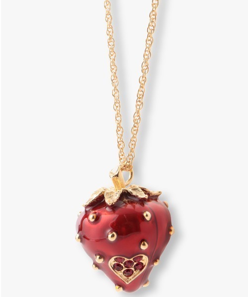 売れ筋商品お見逃しなく いちごモチーフ ロングネックレス（ネックレス）｜ANNA SUI アクセサリー
