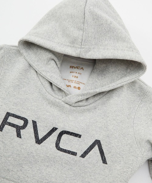 RVCA（ルーカ）の「RVCA キッズ BIG RVCA HD パーカー 【2024年秋冬モデル】ルーカキッズプルオーバーパーカー・フーディー（パーカー・キッズ・グレー/ブラック系その他・130/140/150/160）」の7枚目の写真