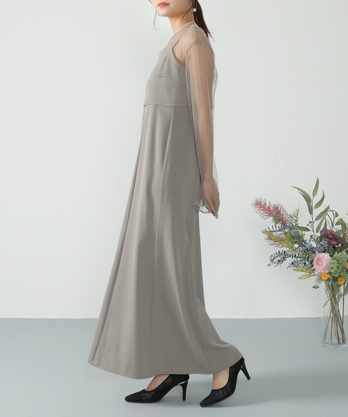 Kana チュール フリルベスト パーティードレス 3点セット チュール