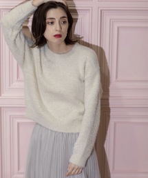 OPAQUE.CLIP | ≪エマール検証済≫スパンコールフェザーニット【洗濯機洗い可/抗ピル】(ニット/セーター)