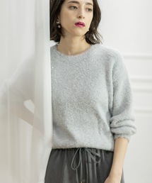 OPAQUE.CLIP | ≪エマール検証済≫スパンコールフェザーニット【洗濯機洗い可／抗ピル】(ニット/セーター)