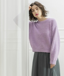 OPAQUE.CLIP | ≪エマール検証済≫スパンコールフェザーニット【洗濯機洗い可/抗ピル】(ニット/セーター)