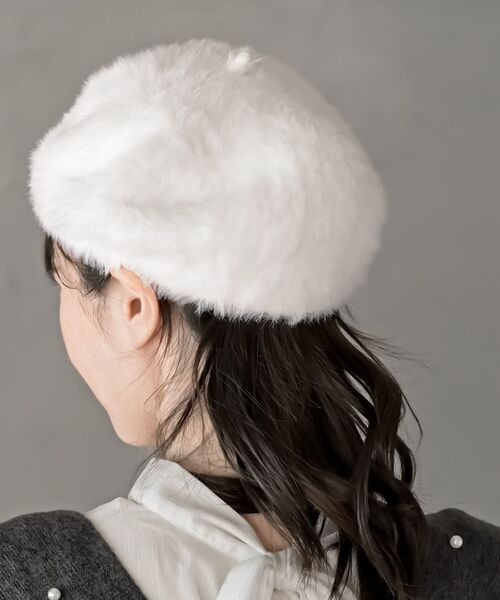 rps（アールピーエス）の「シャギーベレー帽（ハンチング/ベレー帽・レディース・ライトグレー/ボルドー/オフホワイト/グレー/ブラック/ピンク・フリー）」の10枚目の写真