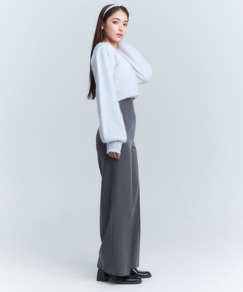 eimy istoire♡ ハイウエストボトム♡S♡ブラック♡完売 eimy istoire パンツ ウエストコルセット付きハイウエストパンツ