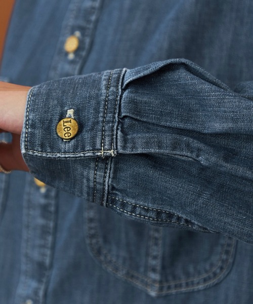 Lee(リー)の「Lee/リー デニムロコシャツワンピース(シャツワンピース・レディース・ブルー/インディゴブルー・SMALL/MEDIUM)」の9枚目の写真