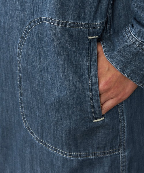 Lee(リー)の「Lee/リー デニムロコシャツワンピース(シャツワンピース・レディース・ブルー/インディゴブルー・SMALL/MEDIUM)」の10枚目の写真
