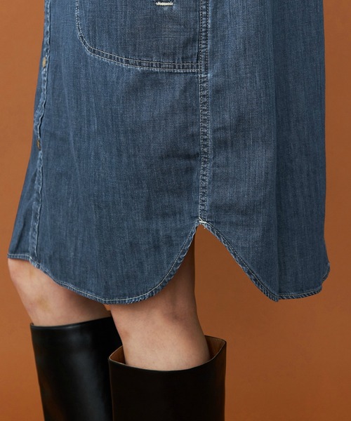 Lee(リー)の「Lee/リー デニムロコシャツワンピース(シャツワンピース・レディース・ブルー/インディゴブルー・SMALL/MEDIUM)」の12枚目の写真