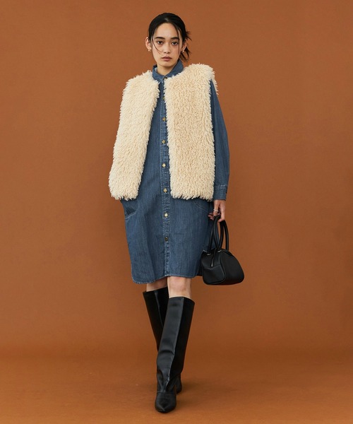Lee(リー)の「Lee/リー デニムロコシャツワンピース(シャツワンピース・レディース・ブルー/インディゴブルー・SMALL/MEDIUM)」の15枚目の写真