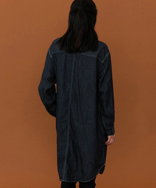 Lee(リー)の「Lee/リー デニムロコシャツワンピース(シャツワンピース・レディース・ブルー/インディゴブルー・SMALL/MEDIUM)」の21枚目の写真