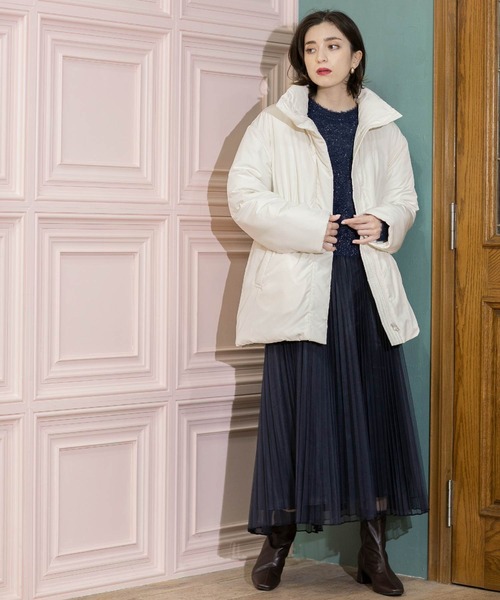 OPAQUE.CLIP（オペークドットクリップ）の「《通勤・セレモニー対応》チュールプリーツフレアスカート【洗濯機洗い可】（スカート・レディース・チャコールグレー/ライトベージュ/ネイビー・36/38/40/42）」の16枚目の写真