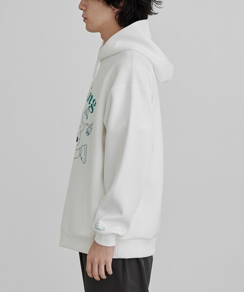 coen(コーエン)の「【C.Mt】PRINT FOODIE(パーカー・メンズ・グレー/ブラック/ホワイト/ネイビー・M/L/XL)」の6枚目の写真