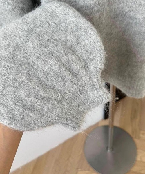 CADBURY（キャドバリー）の「ﾌﾞｰｸﾚｰﾊﾞｯｸﾘﾎﾞﾝｵｰﾊﾞｰｻｲｽﾞﾌﾟﾙｵｰﾊﾞｰ（ニット/セーター・レディース・グレー・FREE）」の3枚目の写真