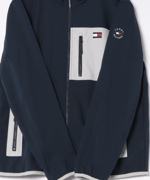 TOMMY HILFIGER（トミーヒルフィガー）の「【TOMMY HILFIGER / トミーヒルフィガー】SOFT SHELL LOGO JACKET / ソフトシェルロゴジャケット（ブルゾン・メンズ・ホワイト/ブラック/ネイビー/ブルー/レッド・X-LARGE/LARGE/MEDIUM）」の8枚目の写真