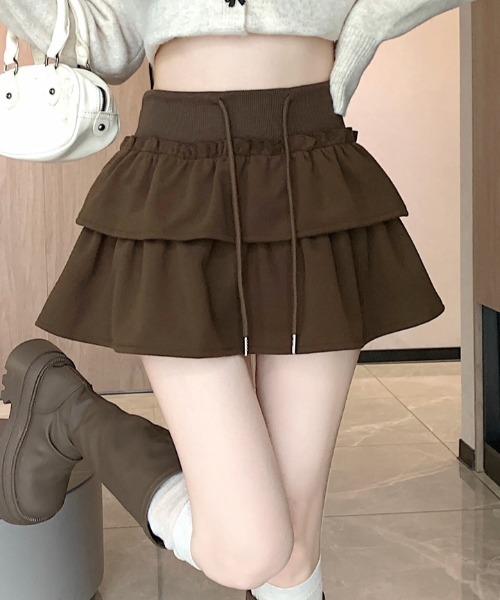 OBLI ティアードミニスカート（新品未使用） シアーフリルティアードミニスカート[品番：OUTW0000065