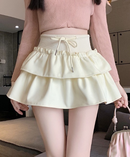 OBLI ティアードミニスカート（新品未使用） シアーフリルティアードミニスカート[品番：OUTW0000065