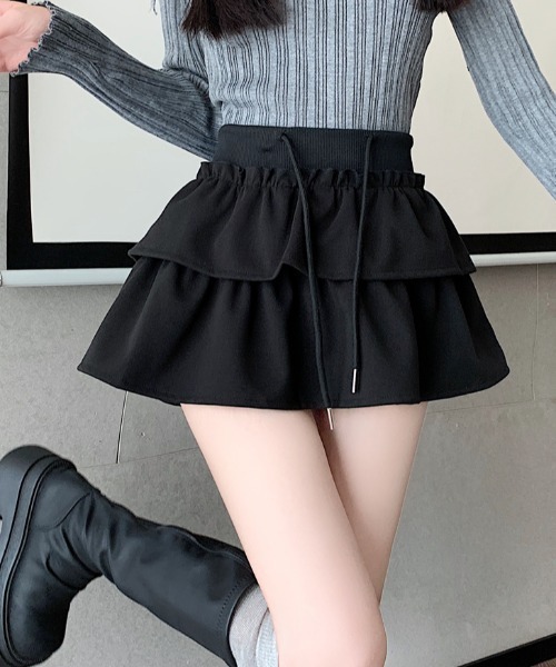 OBLI ティアードミニスカート（新品未使用） セール】フリルティアードミニスカート（スカート）｜Achic