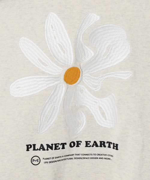 B.C STOCK（ベーセーストック）の「P of E BIG FLOWER エンブロイダリースウェット（スウェット・メンズ・グレー/アイボリー/ブラウン/ネイビー・MEDIUM/LARGE）」の22枚目の写真